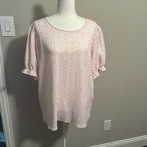 2xl Private Label Pink Floral Top